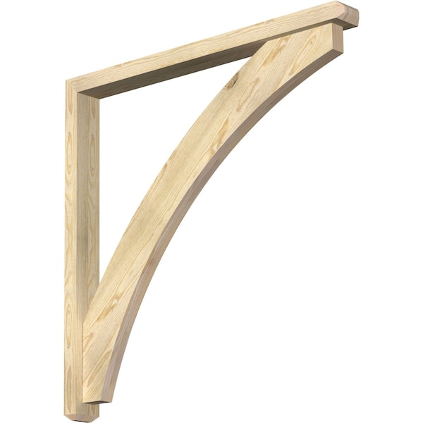 Ekena Millwork Thorton Craftsman Rough Sawn Bracket w/ Offset Brace, Douglas Fir, 4"W x 42"D x 42"H BKT0402X42X42THR04RDF - main
